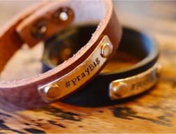 #PrayBig Leather Bracelets