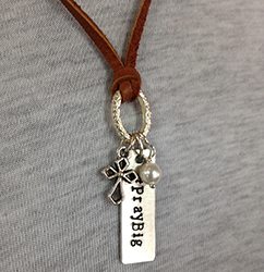 #PrayBig Leather Necklace
