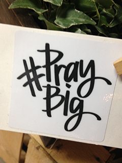 #PrayBig Small (Black & White) Decal